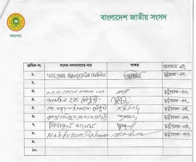 লতিফের পক্ষে সংসদ সদস্যদের স্বাক্ষর