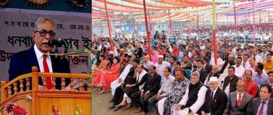 টাঙ্গাইলে বক্তব্য দিচ্ছেন রাষ্ট্রপতি আবদুল হামিদ