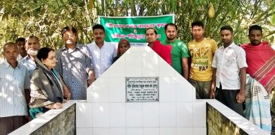 বগুড়ার শহীদ মুক্তিযোদ্ধা চান্দুর কবর সংস্কার ও নামফলক স্থাপন