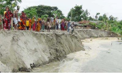 ফুলছড়ির ফজলুপুর ইউনিয়নের বিভিন্ন এলাকায় নদী ভাঙন