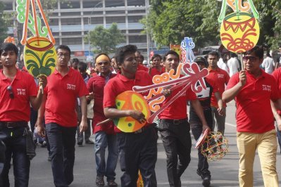 বর্ষবরণে যোগ দেন রাজধানীবাসী