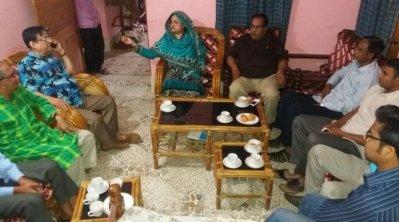 নিখোঁজ ইলিয়াস আলীর স্ত্রী তাহসিনা রুশদী লুনার সঙ্গে সিলেট জেলা বিএনপির নেতাদের সাক্ষাৎ