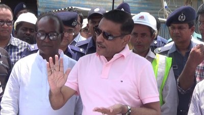 নির্মাণকাজ পরিদর্শনে মন্ত্রী ওবায়দুল কাদের