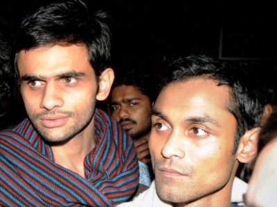 উমর খালিদ এবং অনির্বাণ ভট্টাচার্য