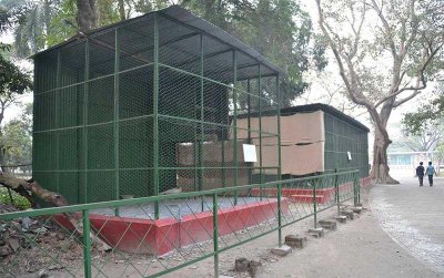 রাজশাহী চিড়িয়াখানার ফাঁকা খাঁচা