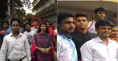 প্রিন্স ও শরীফ এর সঙ্গে মিছিলে ছাত্রদল কর্মী সম্রাট