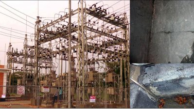 বিদ্যুৎ উপকেন্দ্র ভবনে ফাটল