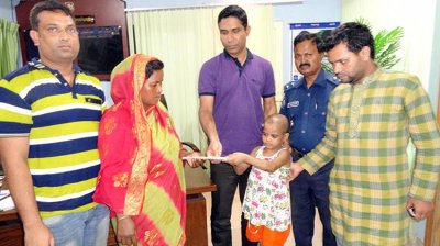 সেই শিশু গৃহকর্মী তাজিনের পাশে দাঁড়ালেন পুলিশ সুপার