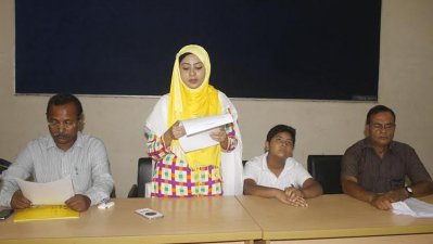 সংবাদ সম্মেলনে তাসনুবা আইরিন