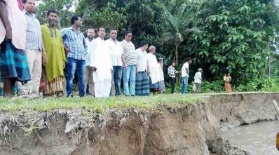 শেরপুরে ভয়াবহ নদী ভাঙনে গৃহহারা শত শত মানুষ
