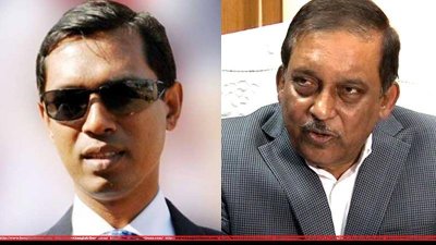 এসপি বাবুল আক্তার ও স্বরাষ্ট্রমন্ত্রী আসাদুজ্জামান খান কামাল