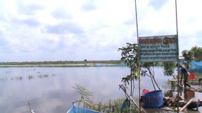 চিতলমারীতে ভেসে যাওয়া মাছের ঘের-