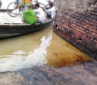 খুলনার ভৈরব নদে দূষণ