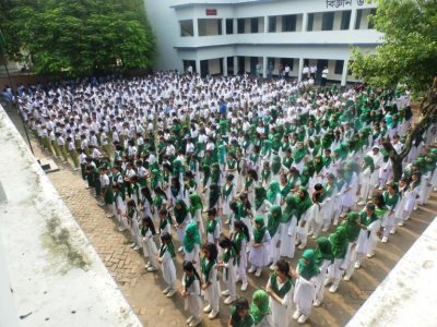 ঝিনাইদহের স্কুলে সন্ত্রাসবিরোধী অবস্থান