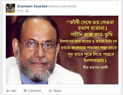 শামীম সাঈদীর  পোস্ট