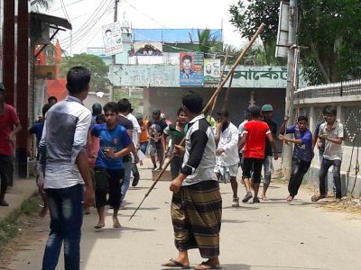 ব্রাহ্মণবাড়িয়ায় দুইপক্ষের সংঘর্ষে পুলিশসহ আহত ১৫