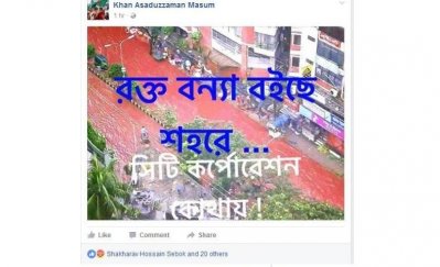 রক্তাক্ত ঢাকার ছবি দিয়ে ফেসবুকে ২ মেয়রের সমালোচনা