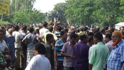 গাইবান্ধায় রেলপথ অবরোধ