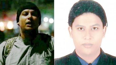 তাহমিদ, দেশত্যাগের আগের ছবি (ডানে)