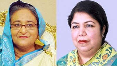 প্রধানমন্ত্রী শেখ হাসিনা ও স্পিকার শিরীন শারমিন