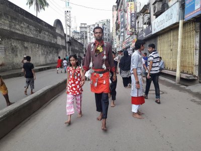 তাজিয়া মিছিলে অংশগ্রহণকারীরা