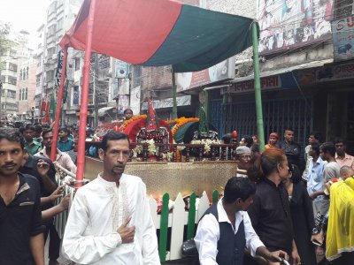 তাজিয়া মিছিলে অংশগ্রহণকারীরা