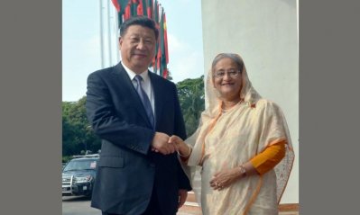 প্রেসিডেন্ট শি জিনপিং ও প্রধানমন্ত্রী শেখ হাসিনা