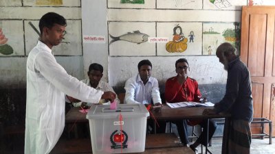 সুনামগঞ্জের দুই ইউনিয়নে ভোট চলছে