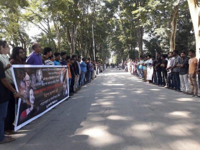 রাবিতে শিক্ষার্থীদের সমাবেশ