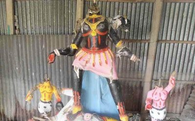 বগুড়ায় মন্দির থেকে কালীসহ চারটি প্রতিমার মাথা চুরি
