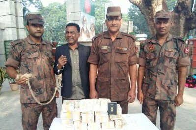 বাংলাদেশি মুদ্রা পাচারকালে বিজিবির হাতে আটক ভারতীয় নাগরিক নেসার উদ্দিন