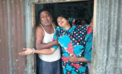 শ্যামলের মৃত্যু সংবাদ পেয়ে স্ত্রী মুক্তা রাণীর আহাজারি