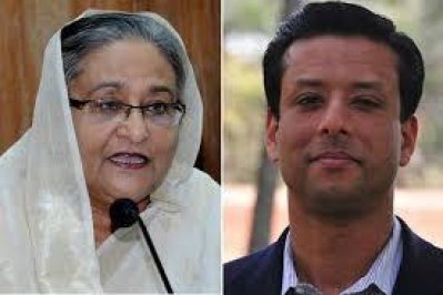 প্রধানমন্ত্রী শেখ হাসিনা এবং প্রধানমন্ত্রীর তথ্য প্রযুক্তি উপদেষ্টা সজীব ওয়াজেদ জয়