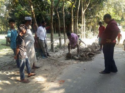 অবৈধ গ্যাস লাইন অপসারণ করা হচ্ছে