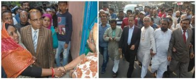 গণসংযোগে আইভী, সাখাওয়াত