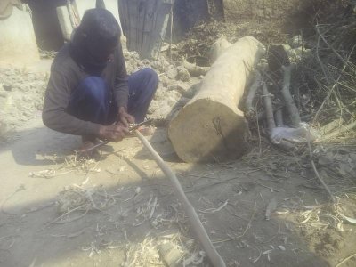 ভিটে ছাড়া সাঁওতালদের সম্বল শুধু তীর-ধনুক