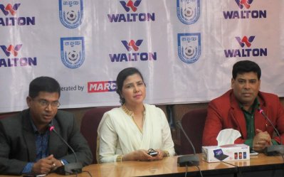সাফে জাতীয় মহিলা ফুটবল দলের স্পনসর ওয়ালটন