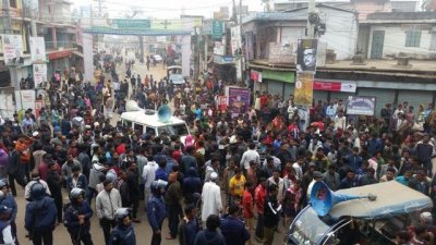 বিজিবি সদস্যদের হামলার প্রতিবাদে ধর্মঘট চলছে শ্রীমঙ্গলে