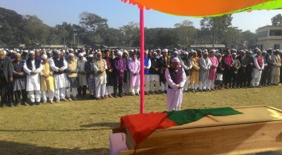 যশোরে মোস্তফা ফারুক মোহাম্মদের জানাজা 