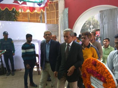 ঢাকেশ্বরী মন্দিরে ফখরুল ইসলাম আলমগীর