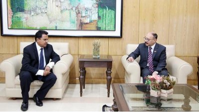 পরিকল্পনামন্ত্রীর সঙ্গে ভারতের হাই কমিশনার হর্ষবর্ধন শ্রিংলা
