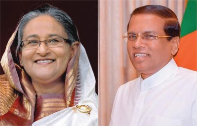 শেখ হাসিনা ও মাইথ্রিপালা সিরিসেনা