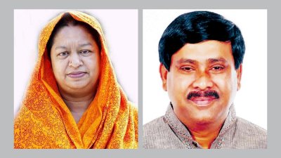 কুসিক নির্বাচনে আওয়ামী লীগ প্রার্থী সীমা (বামে) ও বিএনপি প্রার্থী সাক্কু