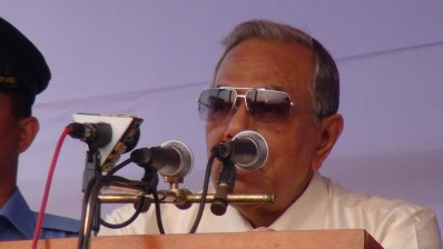 মিঠামইনে সমাবেশে বক্তব্য রাখছেন রাষ্ট্রপতি