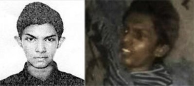 (বাঁ থেকে) আয়াদ হাসান ও বিমানবন্দর গোলচত্বরের আত্মঘাতী তরুণ