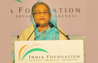 ইন্ডিয়া ফাউন্ডেশনের সংবর্ধনা অনুষ্ঠানে প্রধানমন্ত্রী, ছবি-ফোকাস বাংলা