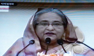 প্রধানমন্ত্রী শেখ হাসিনা, ছবি- টেলিভিশন থেকে নেওয়া