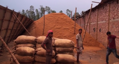 বৈশাখি তাণ্ডবে উড়ে গেছে রাইস মিলের টিন 