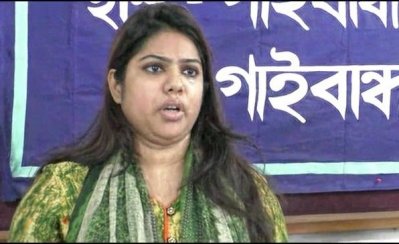 সংবাদ সম্মেলনে মেজরের স্ত্রী শামীমা নাসরিন