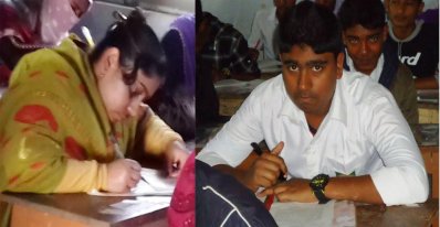 একসঙ্গে এসএসসি পরীক্ষায় অংশ নিচ্ছেন মা মলি রাণী ও ছেলে মৃন্ময় কুন্ডু